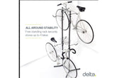 Delta Storage Stands - Free Standing 4-Bike Rack with Basket